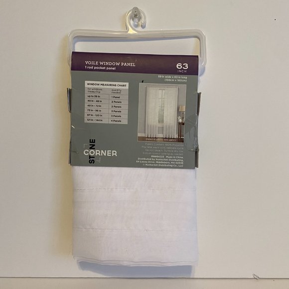 2 Rod Pocket Window Panel Sheer Curtains - Picture 3 of 4